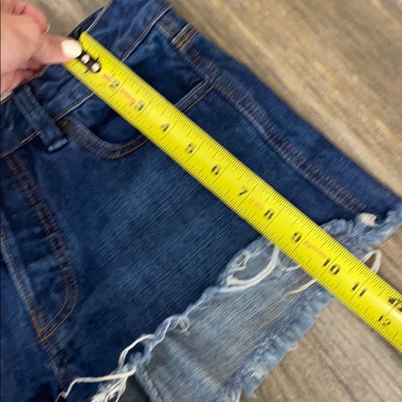 Free People high rise button fly denim shorts 25 - Picture 9 of 10
